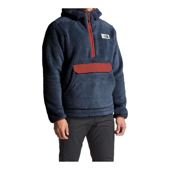 THE NORTH FACE Campshire Pullover Fleece Navy/Red | M - Picture 2 of 11